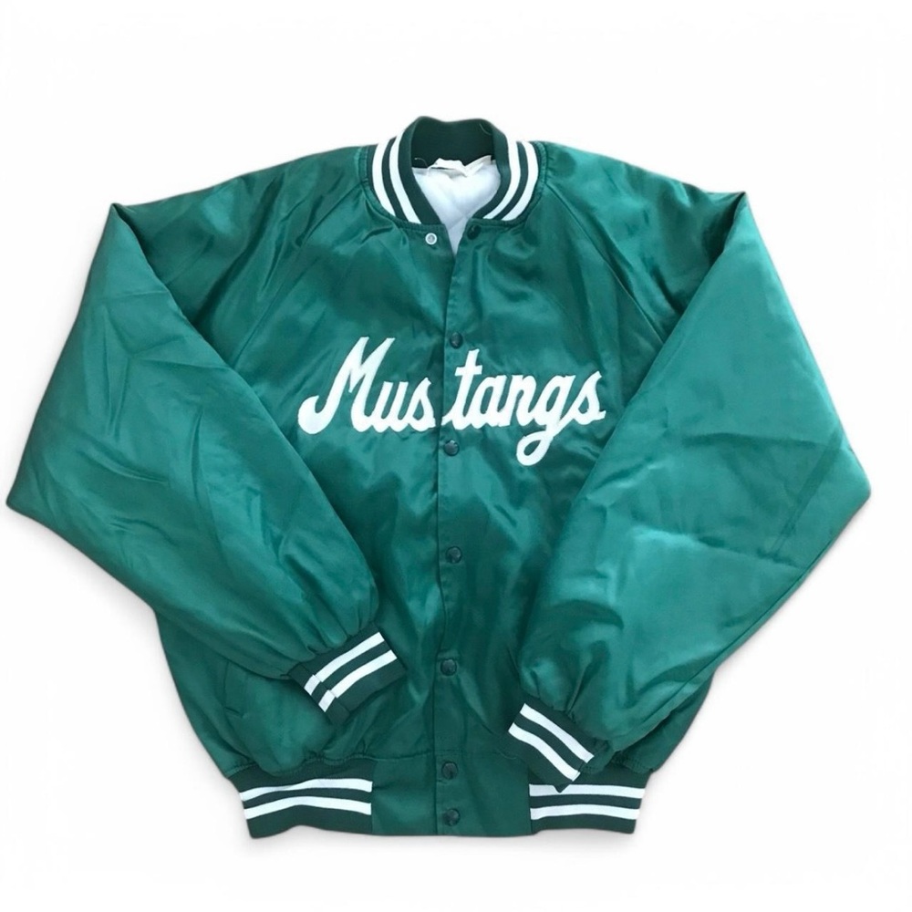 Vintage Green Mustangs Satin‎ Jacket